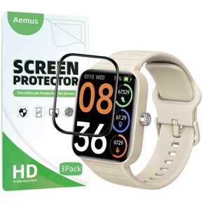 Screen Protector Compatible for SKG V7 Cyber Smart Watch (3 Pack) 3D Full Coverage PMMA Protective Film For IDW15 Smart Watch 1.8"