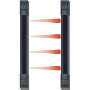 Seco-Larm E-9622-4B25 IR Curtain Sensors for Indoor/Outdoor Access Control, Four Photoelectric Beams, Up to 25ft Outdoor and 50ft Indoor Range, NO/NC Relay Output, LED Alignment Indicator