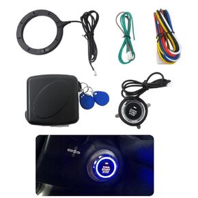 Universal Car Ignition Switch 12V RFID Engine Start Push Button Keyless Entry Starter Kit, US Quick Shipping