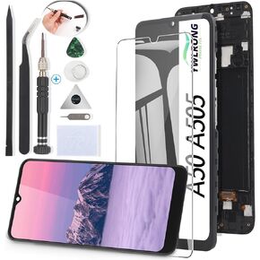 Display for Samsung Galaxy A50 Screen Replacement for Samsung A50 A505 A505F/DS A505F A505FD LCD Display Touch Screen Digitizer Assembly Replacement