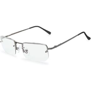 The Fresh Minimalist Small Rectangular Super Lightweight Sunglasses Clear Eyewear - Gift Box Package (101-Silver, Gradient Light Burgundy, 58) in Kuwait