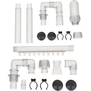 balacoo Aquarium Canister Filter Inlet Outlet Kit for 603b Fish Tank Outer Filter Accessory for 12mm Inner Diameter Aquarium Hose, 30X5.7X2.5CM, Grey