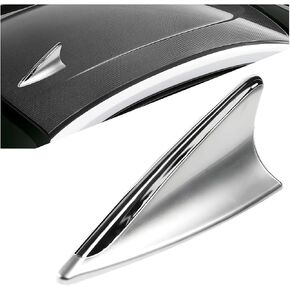 Shark Fin Antenna Cover for Car, Vehicle Top Roof Aerial Signal Base, Decorative Automotive Topper Antenna Cap Replacement with Adhesive Tapes, Universal for SUV, Truck, RV（Black）