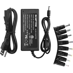 Kado Power Adapter 12V-4A 3A 2.5A 2A 1.25A 1A AC Power Cord 5.5x2.1mm with 8 Tips Made for Sceptre Monitor, Echo Smart Speaker & Display, Webcam, Router, Laptop, Projector, CCTV, Bluetooth Speaker
