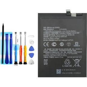 BM53 Replacement Battery for Xiaomi 10T Mi 10T Pro K30S，Rechargeable 0 Cycle Battery Compatible with Xiaomi 10T Mi 10T Pro K30S with Repair Tool Kits