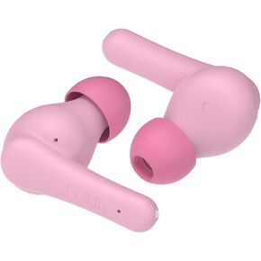 Belkin SoundForm Nano 2 Bluetooth Earbuds for Kids with Built-in Microphone, 28H Battery Life, Safe 85dB Volume, IPX5 Water Resistance - Kids Bluetooth Earbuds for iPhone, iPad, Galaxy, & More - Blue
