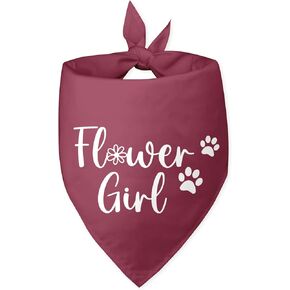 Flower Girl Dog Bandanas Girl Floral Bandana Dog Wedding Puppy Bandana Red Dog Bandana Engagement Gift Funny Dog Bandana Wedding Photo Prop Pet Scarf Accessories for Pet Dog Lovers Gifts