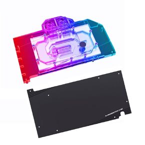 Copper GPU Water Cooling Block GPU Waterblock Graphics Card Water Cooling Block for ASUS TUF GeForce RTX4060Ti Gaming OC (5V ARGB RBW Aura Effect LED Lights GPU Block with Backplate)