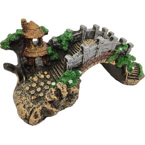 NACX Enchanted Mossy Mushroom House Aquarium Decoration - Resin Ornament for Fish Tank Landscape