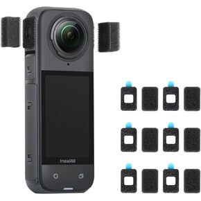SEASKY [6 Pairs] Noise-reducing Windproof Foam Accessories for Insta360 X4 X3 X2 Gopro Hero 13/12/11//10/9 Black Sports Action Camera