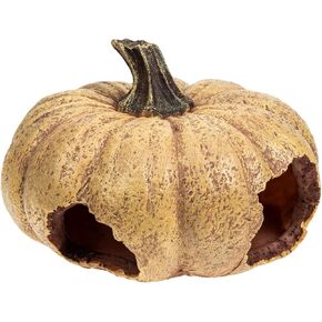 Angoily Pumpkin Hideout House Aquarium Pumpkin Decor Turtles Hiding Hole Cave Fish Tank Hideout Pumpkin Household Pumpkin Decor Pumpkin Reptile Hideout Resin Delicate