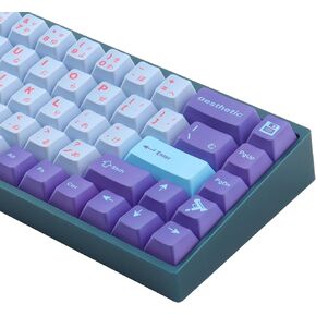 JOMKIZ PBT Keycaps 144 Keys 65 Percent Keycaps Set,Custom Dye Sublimation Cherry Profile Keycaps for Cherry Mx Gateron Switches Mechanical Keyboards