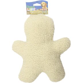 Penn-Plax Dog Toy Soft Fleece Man Shaped Tug Toy with Squeaker for Medium Sized Dogs, 12 Inches