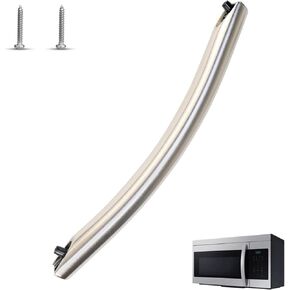 Upgraded DE94-04313F Microwave Door Handle, Compatible with Samsung ME16A4021AS ME17R7011ES Microwave Oven Door Handle Replacement Parts, 2 Screws