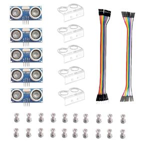 5 Pcs HC-SR04 ultrasonic Sensor for Arduino R3 UNO MEGA Mega2560 Duemilanove XBee ZigBee Nano Robot with 5Pcs mounting Bracket