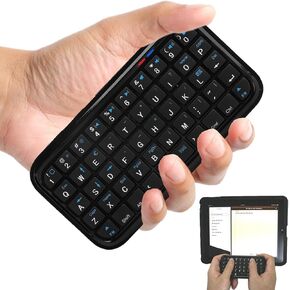 Mini Bluetooth Keyboard, 49 Keys Pocket Keypad, Rechargeable Mini Slim Travel Handheld Keyboard, for iOS Tablet/for iOS Phone 4.0 OS/for PS3 / Smart Phone/PC/HTPC, 1200mAh, Micro