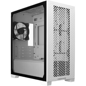 Cooler Master Elite 301 White Lite Micro-ATX High Airflow PC Case, 365mm GPU Max, 280mm AIO Max, Type C, Tempered Glass, 120mm PWM Fan, Intakes Grill, Breathable PSU Shroud
