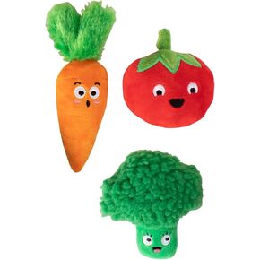 Fringe Studio Plush Dog Toy Set, Farm to Table, Small 3 Piece Set, Pet Shop Collection (662075)
