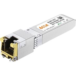 6COM 10GBase-T SFP+ Transceiver, 10G SFP+ to RJ45 Copper Module, CAT.6a/7, up to 30 Meters, for Cisco SFP-10G-T-S, Ubiquiti, D-Link, Supermicro, Netgear, MikroTik S+RJ10 and More
