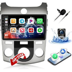 2G+32G Car Stereo Radio for Kia Forte 2010-2013 with Wireless Carplay Android Auto 9" Android Touch Screen Bluetooth Car Radio with GPS Navigation WiFi FM Head Unit with AHD Backup Camera in Saudi Arabia