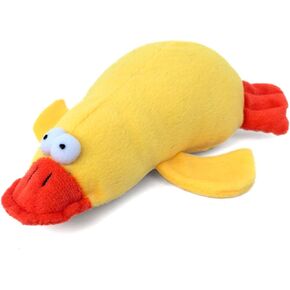 JKW Squeaky Dog Toy for Small & Medium Dogs, Puppy Plush Toys (S, Duck)