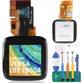 لاستبدال شاشة Fitbit Versa Lite لشاشة Fitbit FB504 استبدال شاشة LCD لإصلاح شاشة LCD لشاشة Versa FB505 التي تعمل باللمس، أسود