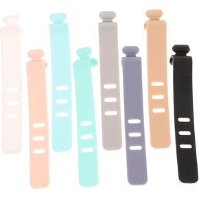 ARTIBETTER 8pcs Silicone Cord Ties Silicone Wire Ties Reusable Cable Ties Reusable Cord Ties Silicone Cord Organizer Cable Ties for Organizing Storage Elastic Rope
