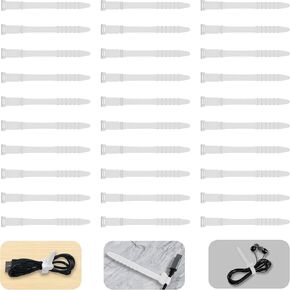 Silicone Zip Ties, 20Pcs 18cm Reusable Zip Ties, Rubber Reusable Zip Ties Straps for Wire Management, Elastic Cable Organizer for Home Office Table Desk and Travel(18cm, 20pcs, Black)