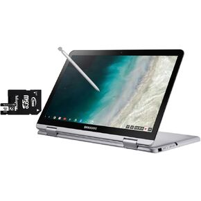 SAMSUNG Chromebook Plus V2 12.2" FHD 2-in-1 Touch Laptop (Intel Celeron 3965Y 2-Core, 4GB RAM, 192GB Storage (64GB SSD+128GB Micro SD Card), Intel UHD 615, Chrome OS)