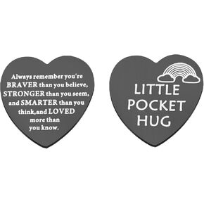 Pocket Hug Token Always Remember You are Braver Than You Believe Token Inspiration Gift Long Distance Relationship Gift