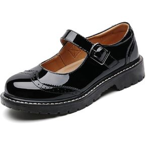 Mary Jane Shoes Women Mary Janes Flats Ladies Oxford Shoes for Women Comfort Leather Round Toe Non-Slip Dressy Casual Cute Girls School Work Shoes