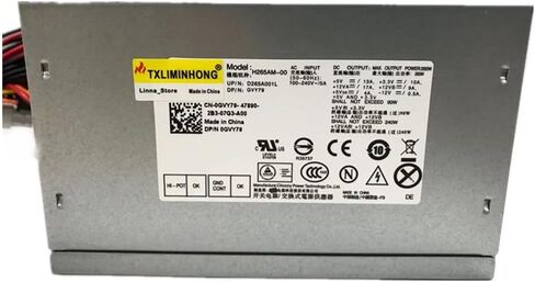 Compatible new 265W for Dell Optiplex 390 790 990 3010 Mini Tower (MT) Systems Series L265EM-0 H265AM-00 L265AM-00 AC265AM-00 F265EM-00 0YC7TR GVY79 9D9T1 053N4 D3D1C in Saudi Arabia