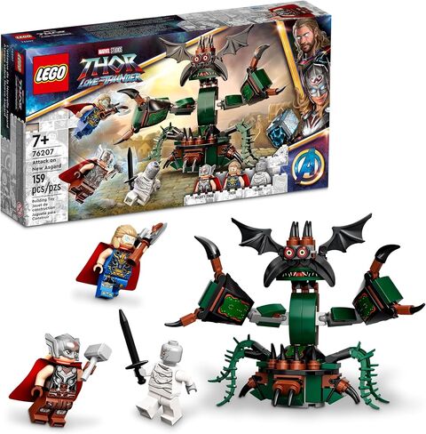 LEGO Marvel Attack on New Asgard 76207 Building Kit; Thor Construction Toy with 2 Minifigures for Kids Aged 7+ (159 Pieces) in Saudi Arabia