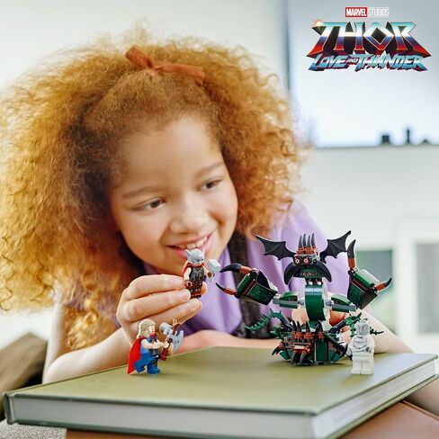 LEGO Marvel Attack on New Asgard 76207 Building Kit; Thor Construction Toy with 2 Minifigures for Kids Aged 7+ (159 Pieces) in Saudi Arabia
