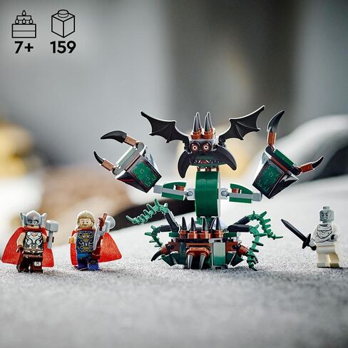 LEGO Marvel Attack on New Asgard 76207 Building Kit; Thor Construction Toy with 2 Minifigures for Kids Aged 7+ (159 Pieces) in Saudi Arabia
