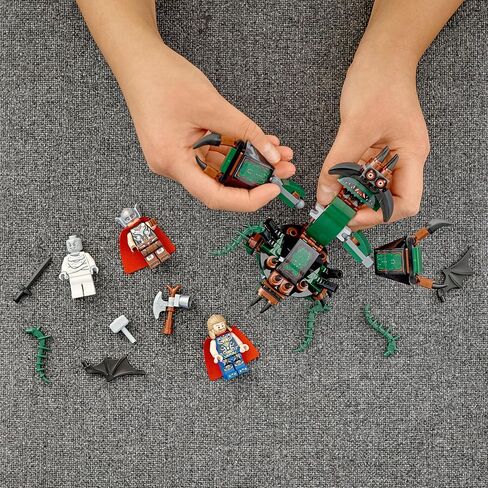 LEGO Marvel Attack on New Asgard 76207 Building Kit; Thor Construction Toy with 2 Minifigures for Kids Aged 7+ (159 Pieces) in Saudi Arabia