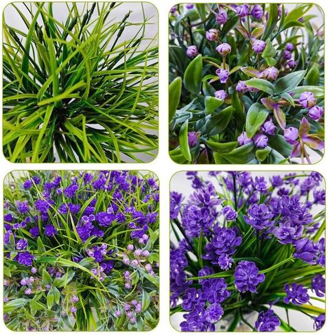 64Pcs Fall Flowers Outdoor Faux Fall Flowers Plants UV Resistant Autumn Artificial Plastic Flowers Greenery Fall Decoration for Outside Home Porch Patio Thanksgiving Decoration in Saudi Arabia