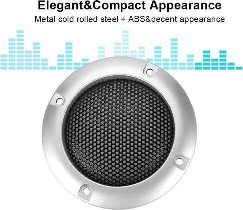 2 Inch Speaker Decorative Steel Mesh Circle Car Speaker Protective Mesh Cover Replacement(Silver) in Saudi Arabia