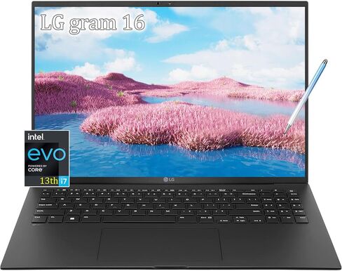 LG-gram 16-Laptop Touchscreen - Intel Evo Laptop 13th Gen i7-1360P - WUXGA IPS Display - Ultra Lightweight - Superslim - Business - Backlit Keyboard - 2024 (Windows 11 Pro, 16GB RAM |2TB PCIe SSD) in Saudi Arabia
