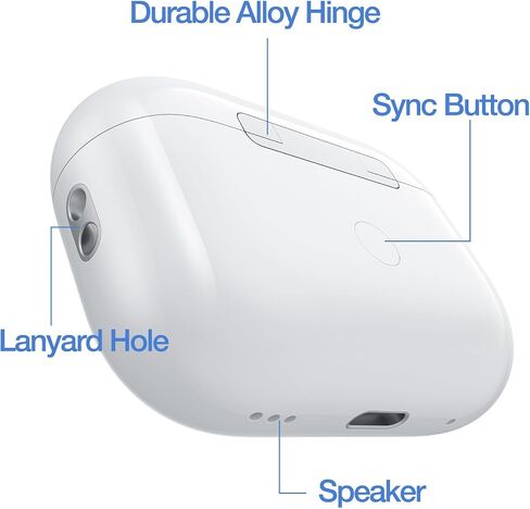 علبة شحن لاسلكية متوافقة مع AirPods Pro، علبة شاحن بديلة مع منفذ شحن USB-C، أبيض in Saudi Arabia