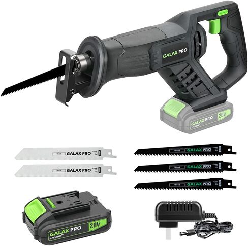 GALAX PRO 20V Reciprocating Saw, 4.0Ah Cordless Reciprocating Saw with battery, 2pcs wood Saw Blades & 1pcs Metal Saw Blade in Saudi Arabia