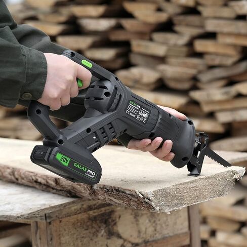GALAX PRO 20V Reciprocating Saw, 4.0Ah Cordless Reciprocating Saw with battery, 2pcs wood Saw Blades & 1pcs Metal Saw Blade in Saudi Arabia