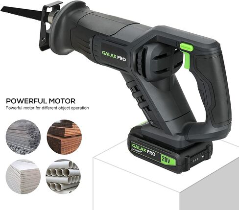 GALAX PRO 20V Reciprocating Saw, 4.0Ah Cordless Reciprocating Saw with battery, 2pcs wood Saw Blades & 1pcs Metal Saw Blade in Saudi Arabia