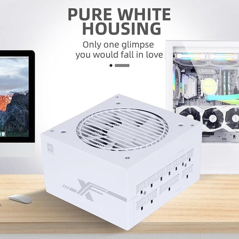 SAMA 850W مصدر طاقة الكمبيوتر وحدات كاملة EPS 12V/ATX 12V 80PLUS Gold معتمد نشط PFC ATX مزود طاقة منخفض الضوضاء FDB Fan PCIe 5.0 متوافق مع المكثفات اليابانية المقدرة بـ 105 درجة مئوية in Kuwait