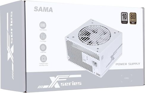 SAMA 850W مصدر طاقة الكمبيوتر وحدات كاملة EPS 12V/ATX 12V 80PLUS Gold معتمد نشط PFC ATX مزود طاقة منخفض الضوضاء FDB Fan PCIe 5.0 متوافق مع المكثفات اليابانية المقدرة بـ 105 درجة مئوية in Kuwait