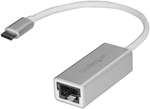 StarTech.com USB-C to Gigabit Ethernet Adapter - Aluminum - Thunderbolt 3 Port Compatible - USB Type C Network Adapter (US1GC30A) in Saudi Arabia