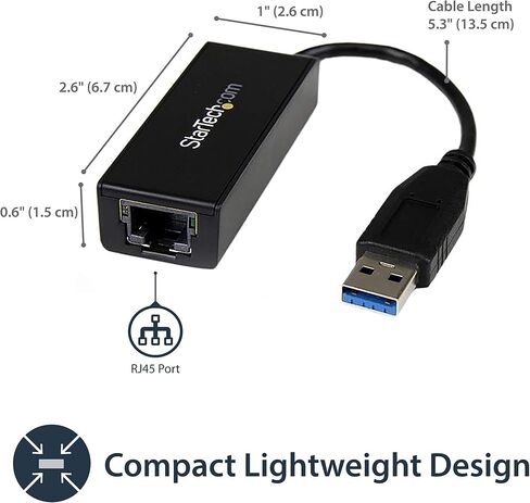 محول StarTech.com USB-C إلى Gigabit Ethernet - ألومنيوم - متوافق مع Thunderbolt 3 Port - محول شبكة USB من النوع C (US1GC30A) in Saudi Arabia