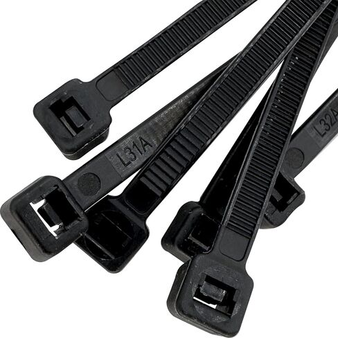 1007 100pk 11 Inch UV Resistant 50lbs Black Cable Zip Tie - Durable zip ties manufactured with UV resistant 6/6 nylon material, Strong blocky heads, Lots of zip ribs, Excellent for network gear in Saudi Arabia