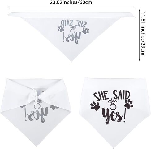 2PCs Bridal Shower Gifts, My Humans are Getting Married Dog Bandana, Dog Wedding Photo Prop, Adjustable Triangle Scarves for Dogs, Engagement Announcement Scarf for Small Medium Large Dogs in Saudi Arabia