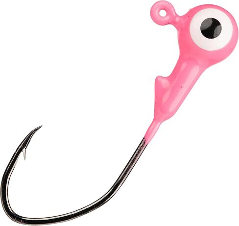 Strike King (MRCJH116S-98) Mr Crappie Jig Head with Slab Slasher Hook Fishing Lure, 98 - Pink, 1/16 oz, #2 Black Nickel Eagle Claw Hook in Saudi Arabia